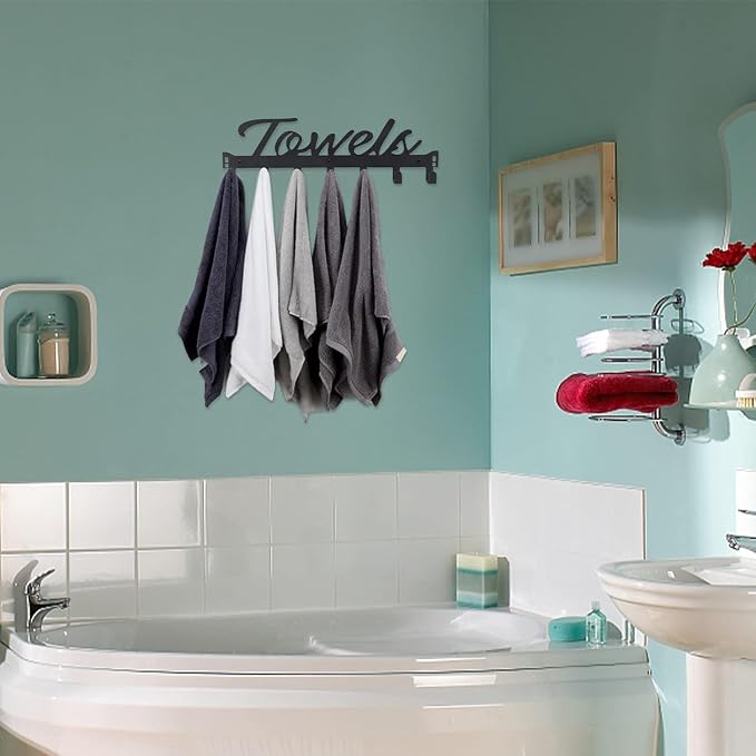 2 Pack Over The Door Hooks, Towel Rack - Image 5