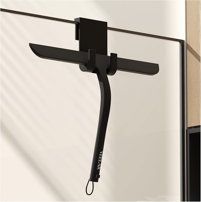 Shower Squeegee for Shower Glass, Bathroom Glass Cleaning Tool by VEELAR