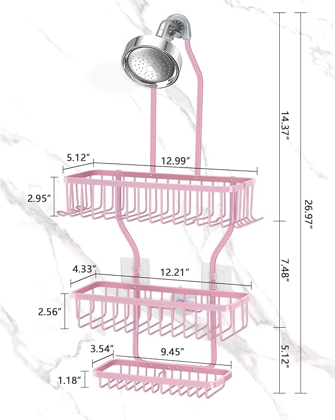 Pink Shower Caddy for Bathroom - Image 2