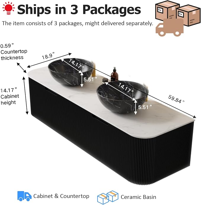 60" Floating Bathroom Vanity - Image 2