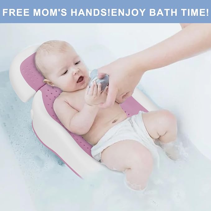 Baby Bath Support, with Thermometer-Adjustable Slope Newborn Bathtub, Baby tubs - Image 3