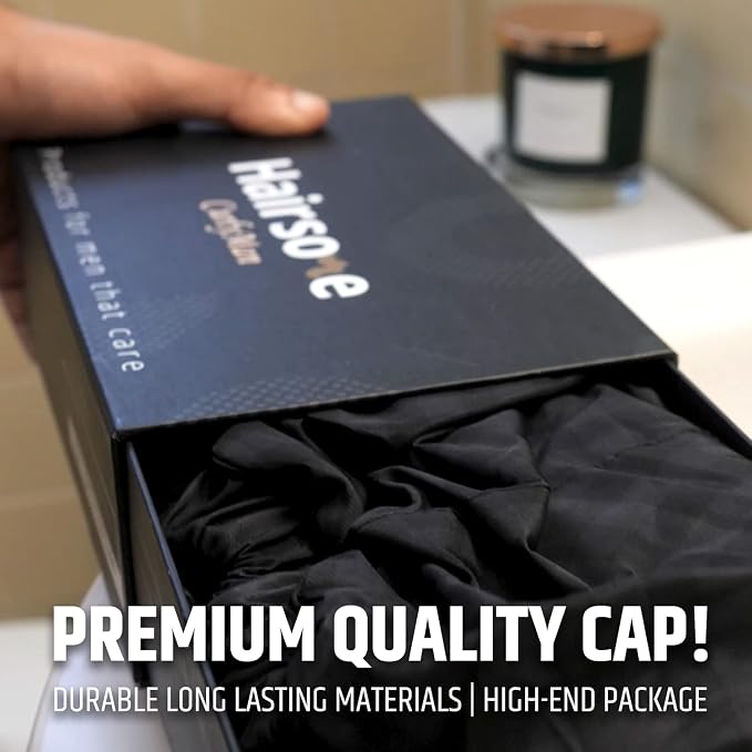 Black Shower Cap for Men - Image 5