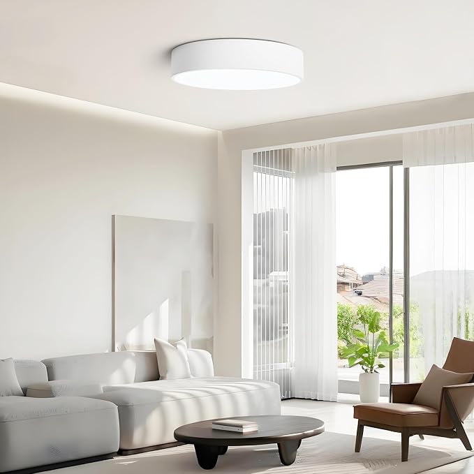 Dimmable LED Flush Mount Close to Ceiling Light Fixture, Living Room Lighting - Image 2