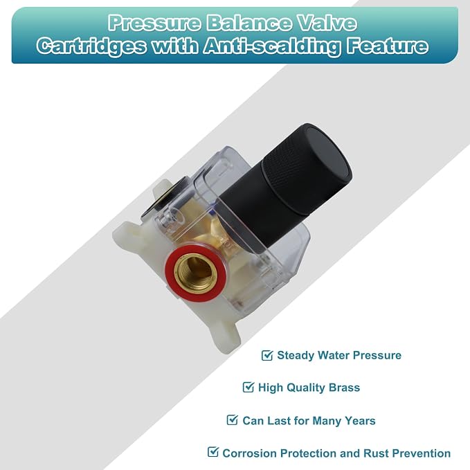 Digital Display Shower Valve Shower Valve Single Way Shower Diverter Valve - Image 2