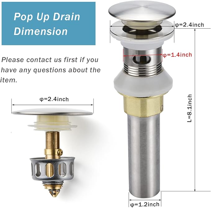 Bathroom Sink Drain, 5 Pack Drain Stopper Bathroom Sink - Image 4