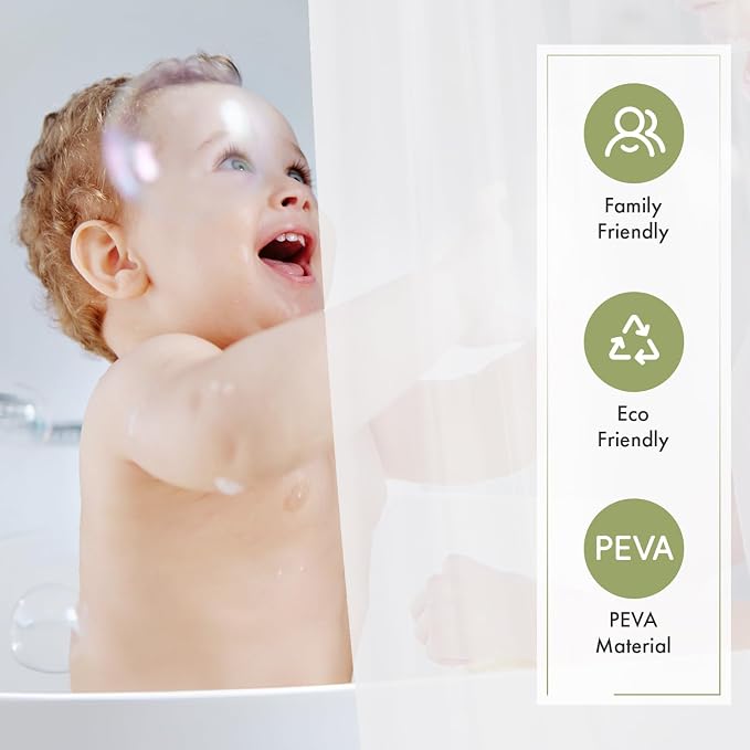 Amazer Plastic Shower Curtain Liner - Image 2