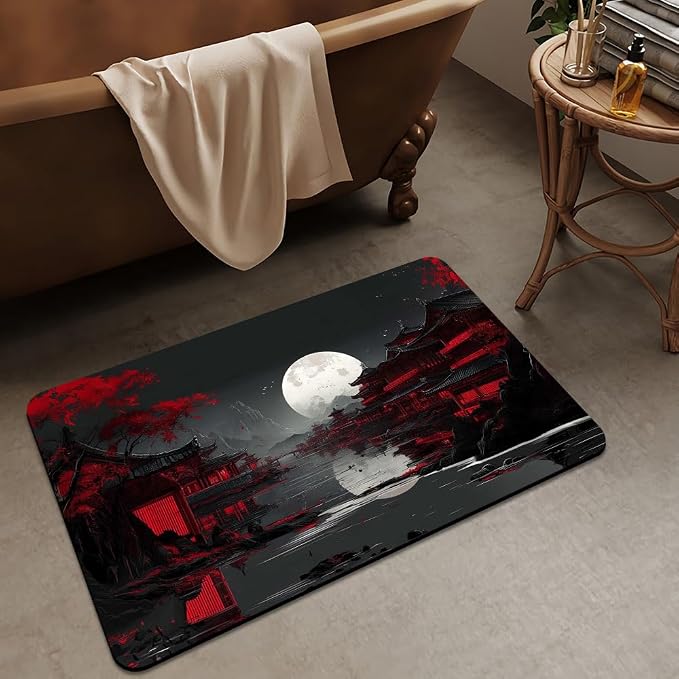 Bath Mat Rug, Dark Landscape - Image 3