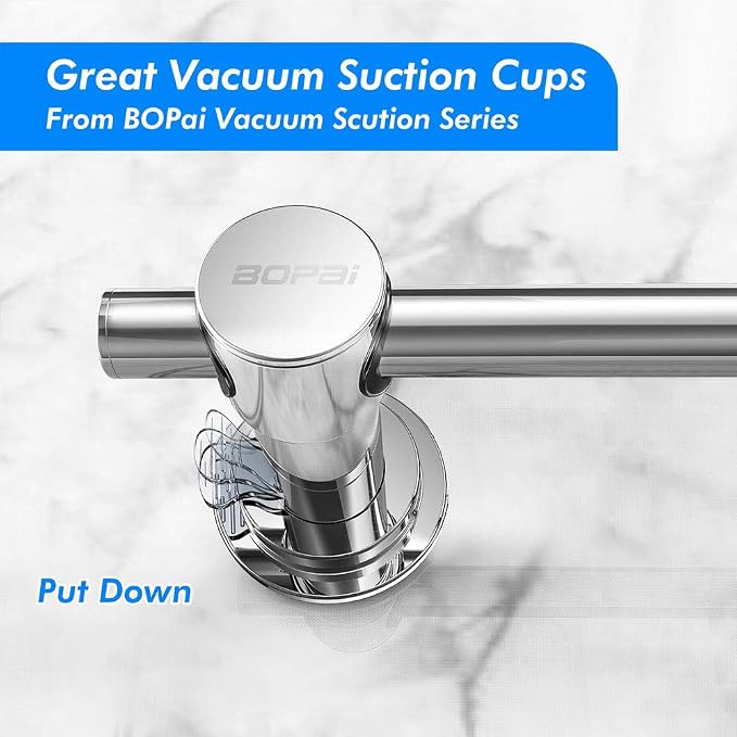 BOPai 24 inch Suction Cup Towel Bar – No Drill, - Image 4