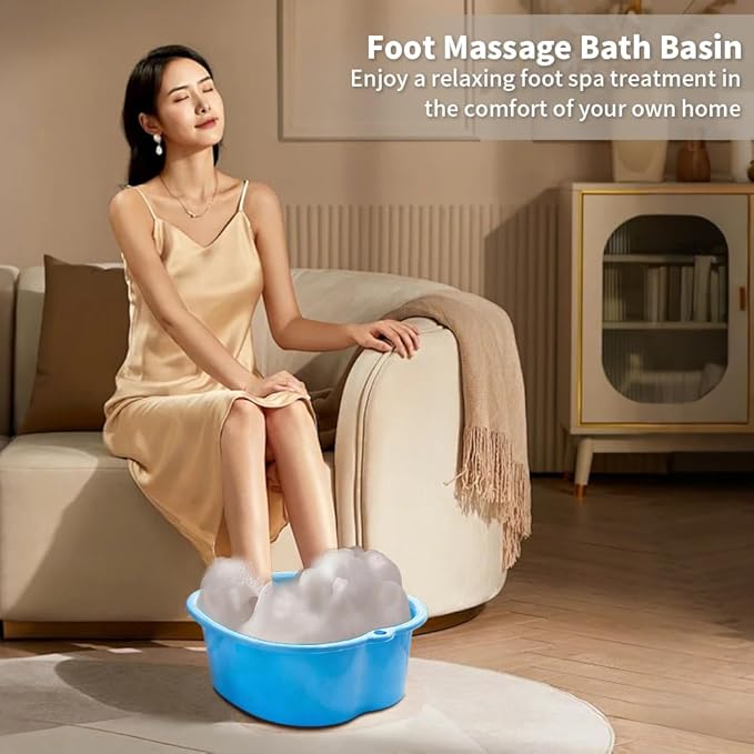 Foot Soaking Tub Large Size Foot Basin Sturdy Soaking Feet Bucket Massager Tub - Image 2
