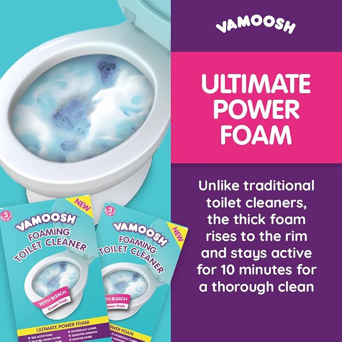 Vamoosh 6-in-1 Toilet Foaming Cleaner | Self-Activating Foam Technology | Stays - Image 5