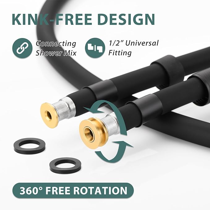 Silicone Shower Hose Extra Long, Explosion Proof Anti Winding Showerhead Hose - Image 4