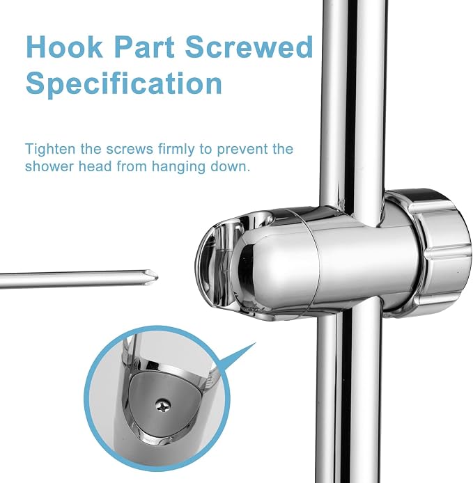 OFFO ADA Shower Head Holder, Adjustable 1.18-1.26 in Hand Shower Bracket - Image 6
