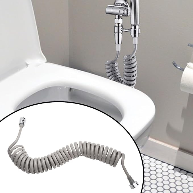 Spring Flexible Shower Hose, Bathroom Spiral Flexible Telescopic Shower Hose - Image 7