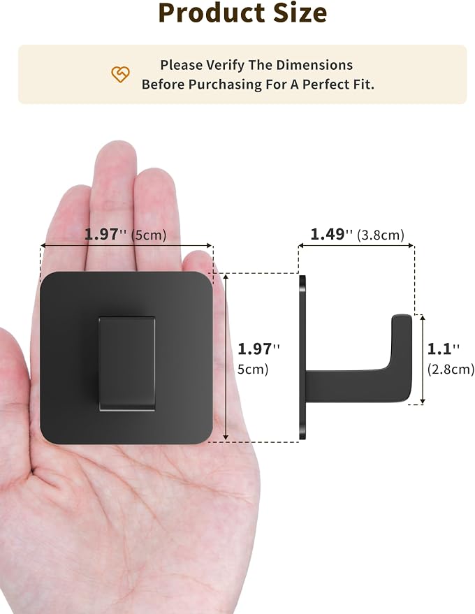 Square Self Adhesive Towel Hooks - Image 5