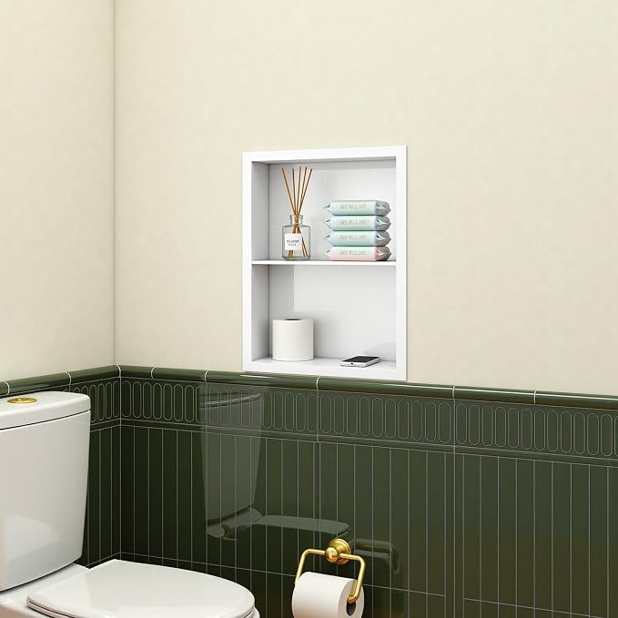 Stainless Steel Recessed Medicine Cabinet Bathroom Medicine Wall Niche Shower - Image 5