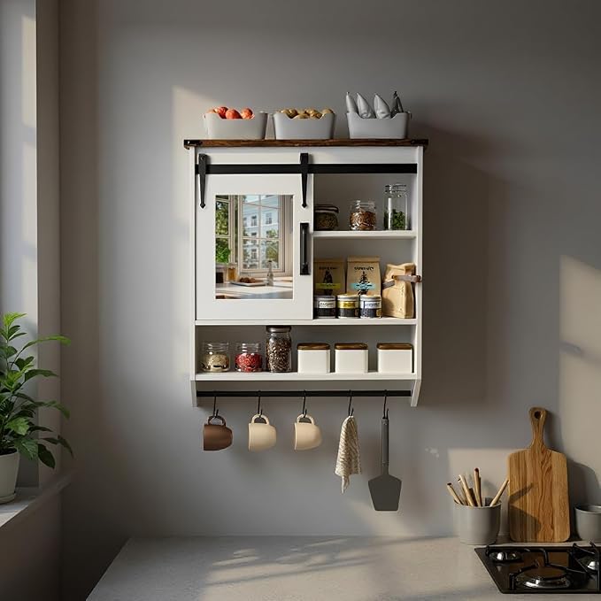 White Bathroom Wall Cabinet - Image 8