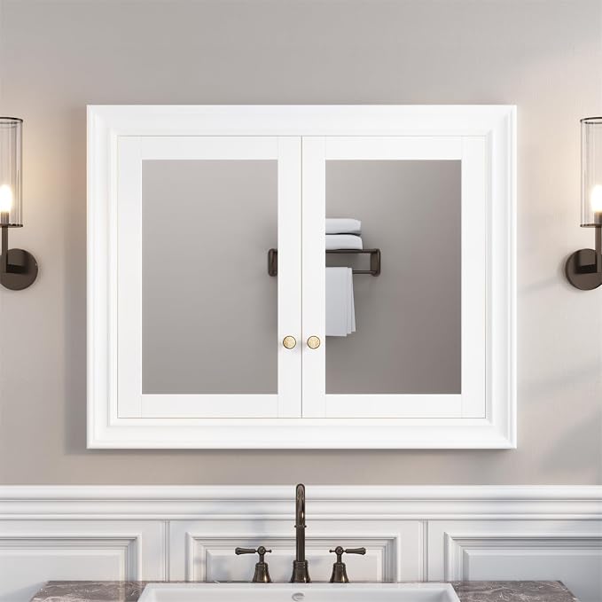 WELLFOR 40"x 32" Bathroom Medicine Cabinet by WELLFOR