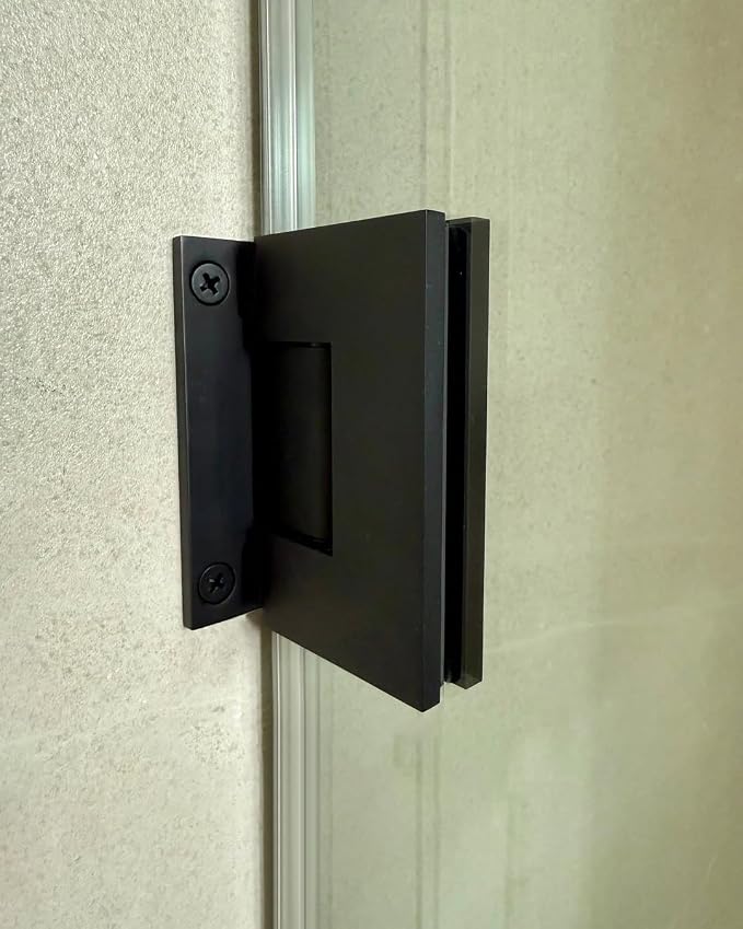 Shower Door Hardware Kit for Frameless Corner Shower Setup, Includes Hinges - Image 4