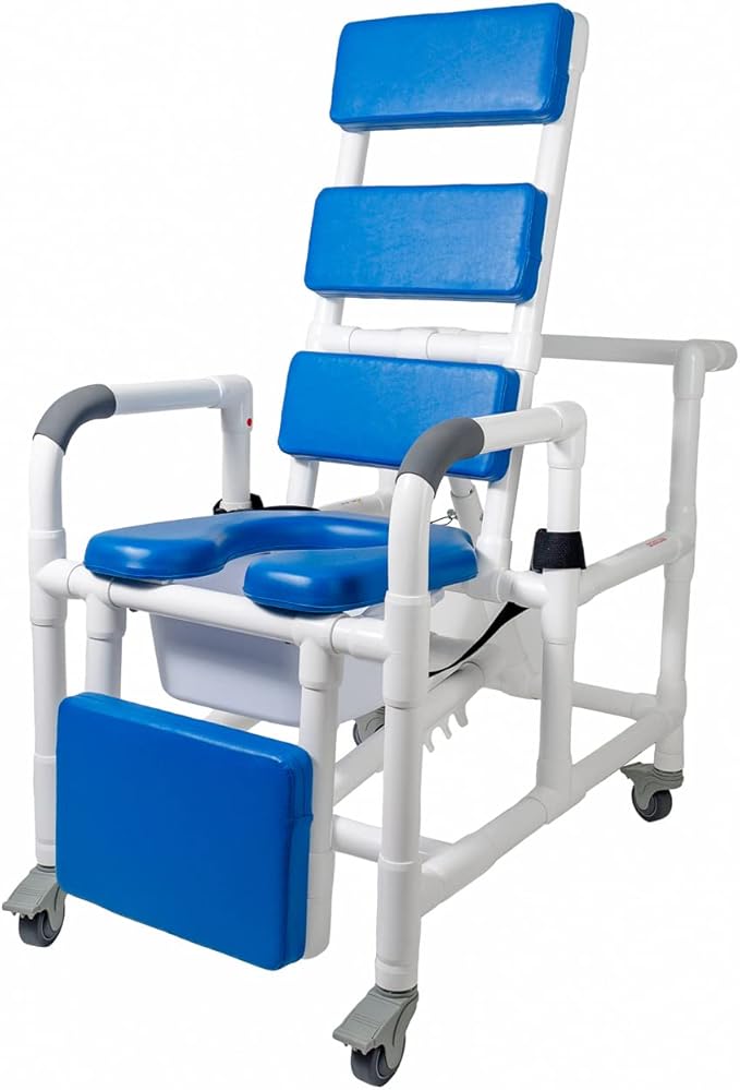 Reclining Rolling Shower Chair by Fields+Outdoor+Supplies