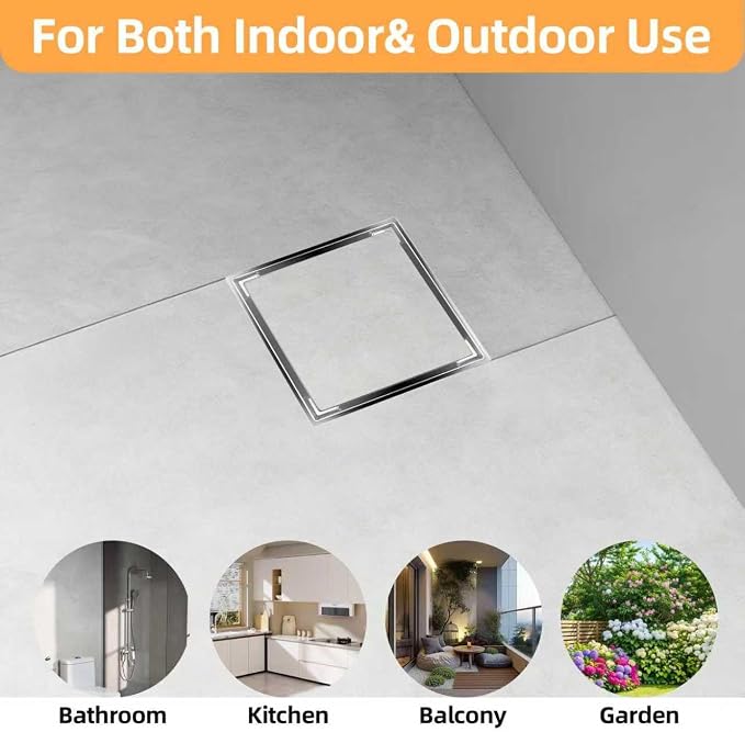 6-Inch Square Shower Drain Kit - Image 6