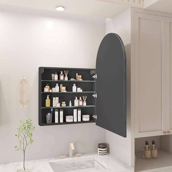FKWin Black Bathroom Storage Cabinet - Image 6