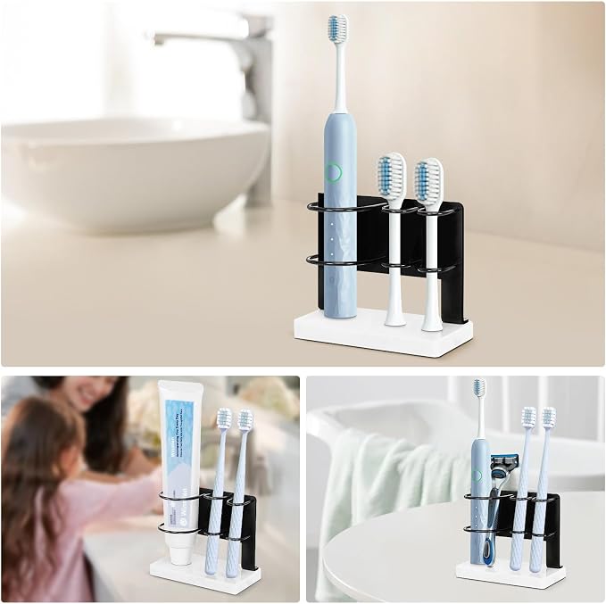 Toothbrush Holder for Bathroom Counter, Metal Toothbrush and Toothpaste Holder - Image 3
