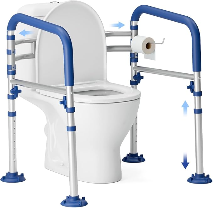 Foldable Toilet Safety Rails for Seniors by Loyoda