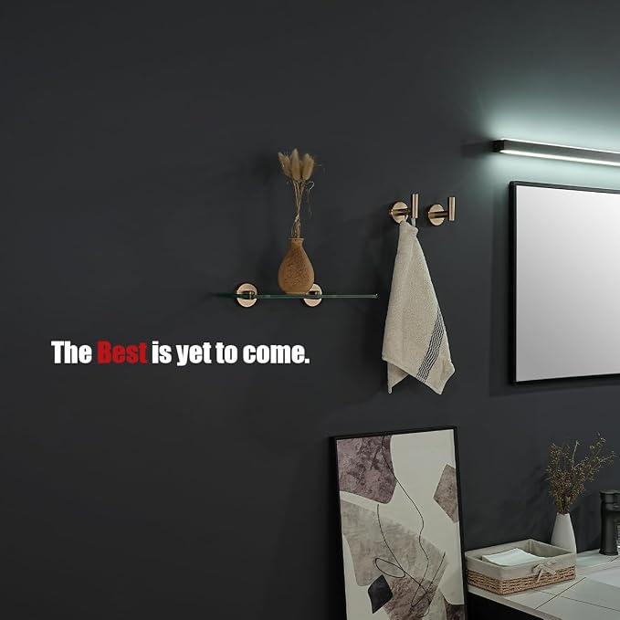 JQK Bathroom Glass Shelf, Tempered Glass Shower Storage 12 by 5 inches - Image 4