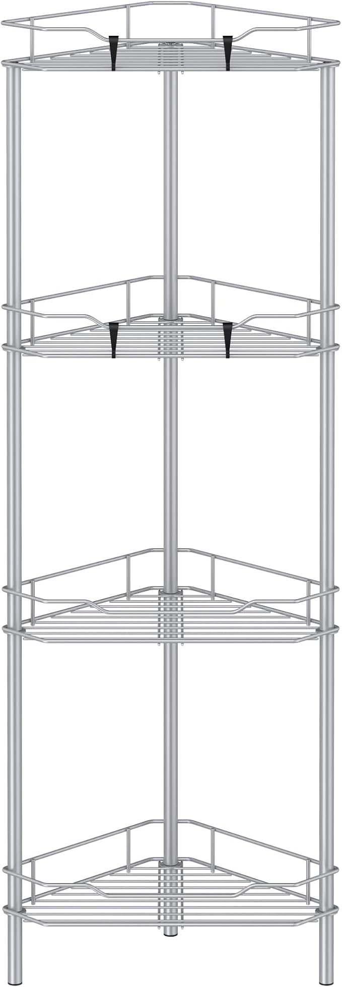 4 Tier Floor Standing Corner Shower Caddy Organizer Shelf by HuggieGems