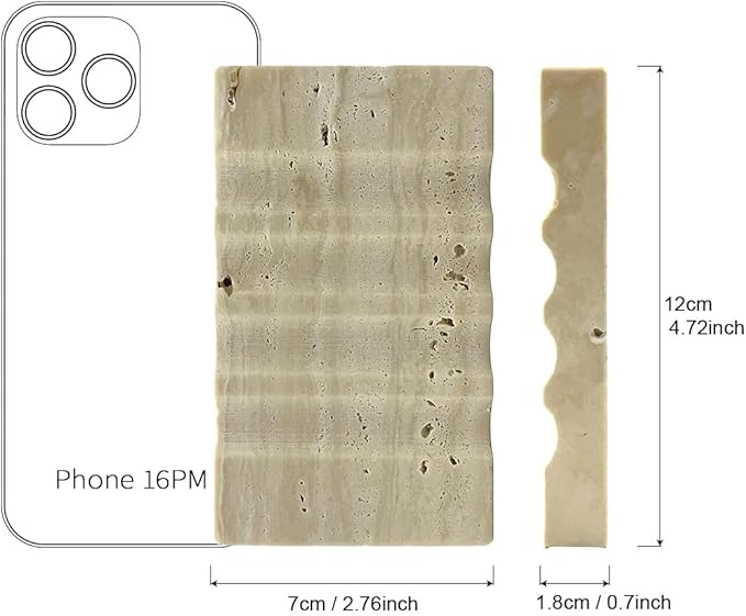 Real Travertine Marble Soap Dish - Image 2