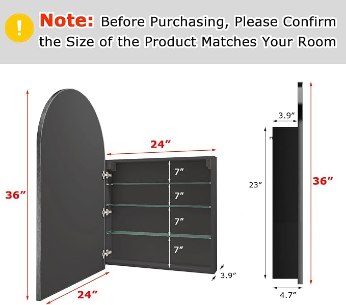 FKWin Black Bathroom Storage Cabinet - Image 2