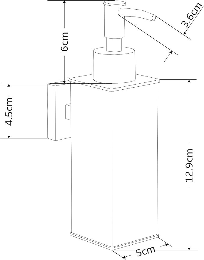 BGL Soap Dispenser Stainless Steel 304 Wall Mount Black Liquid and Soap - Image 6