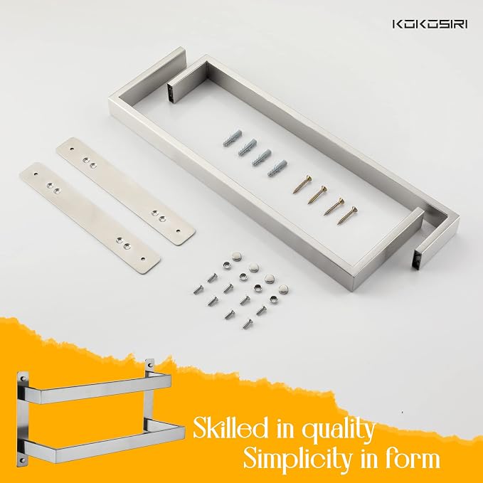 KOKOSIRI Hand Towel Bars 16 Inches Bathroom 2-Tiers Ladder Towel Rails Towel - Image 9