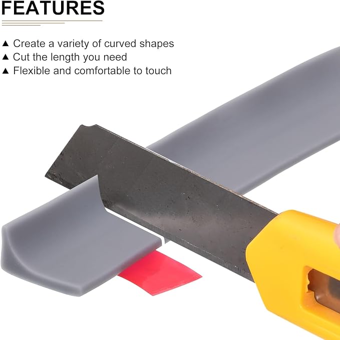 79"x0.8"x0.5" Collapsible Shower Barrier Stopper - Image 3