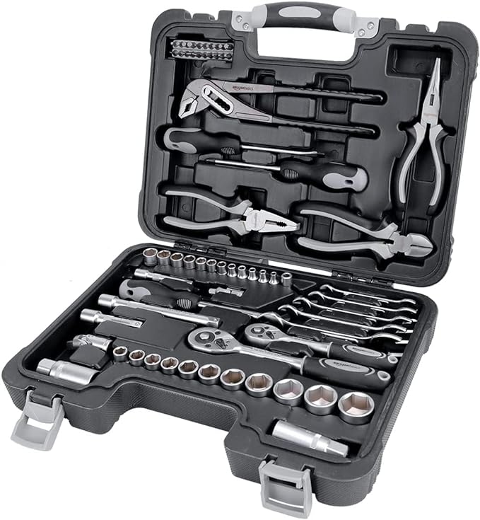 Amazon Basics 65-Piece General Household Home Repair and Mechanic's Hand Tool by AmazonBasics