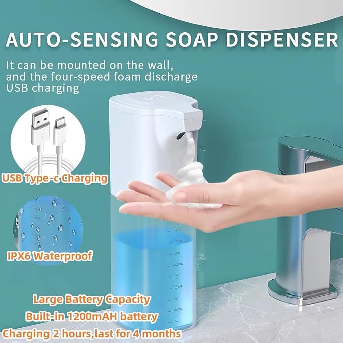 Automatic Foaming Soap Dispenser, Touchless Foam Soap Dispenser 4-Level - Image 9