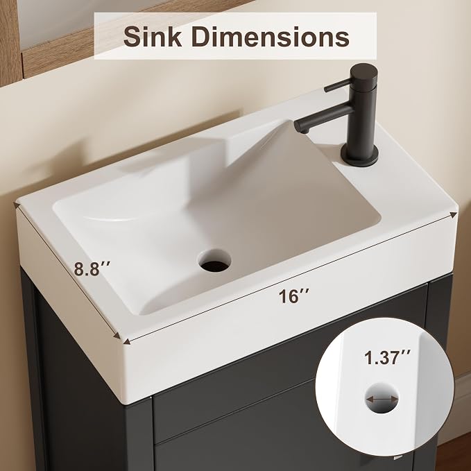 GarveeHome 16" Bathroom Vanity - Image 5