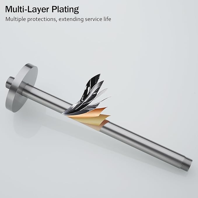 RANDOM Brushed Nickel Shower Arm - Image 7