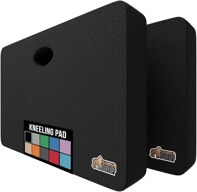 GORILLA GRIP Extra Thick Patent Pending Soft Foam Kneeling Pad, 2 PK, by GorillaGrip