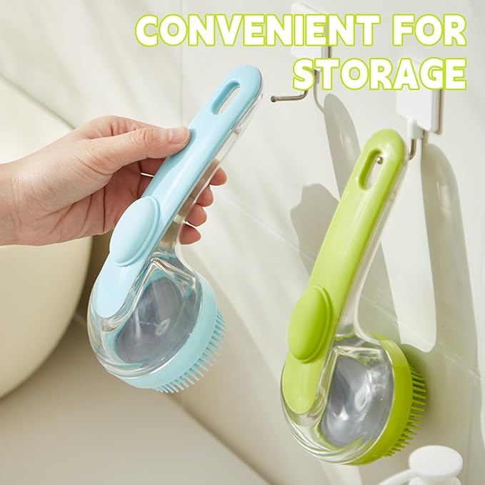 Pet Bath Brush, Dog Shampoo Brush Bubble Maker, New 2 in 1 Dog Bath Brush - Image 5