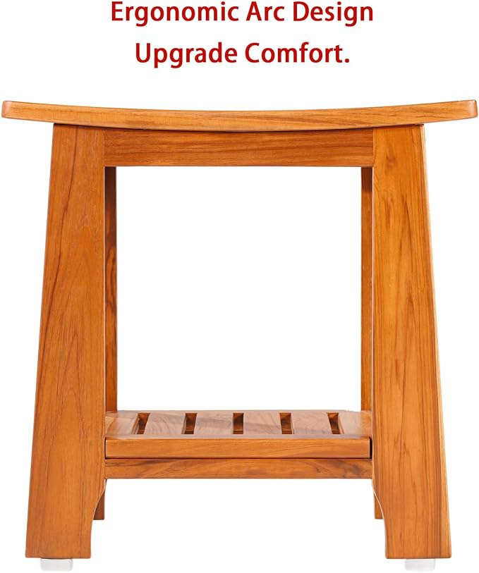 24" Large Teak Shower Bench - Image 5