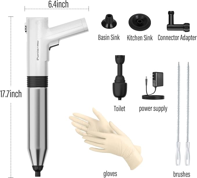 Electric Toilet Plunger, Unclog In One Shot, Remover - Image 7