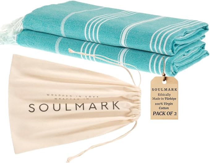 SOULMARK 100% Cotton Turkish Beach Towel by SOULMARK