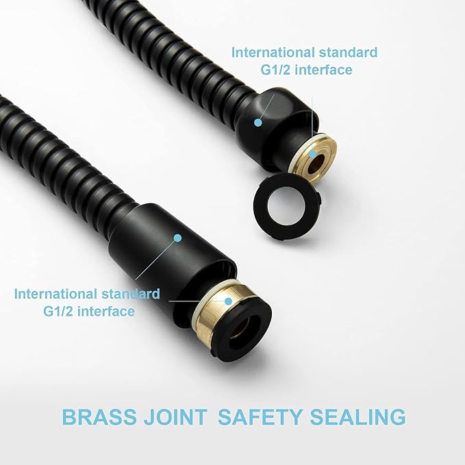 Shower Hose, 79 inch Long Replacement Shower Hoses, Stainless Steel Leakproof - Image 6