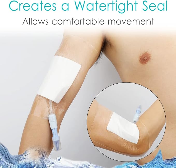 Waterproof Shower Protector | 10x12 Inch Dialysis Catheter Shower Cover Large | - Image 5