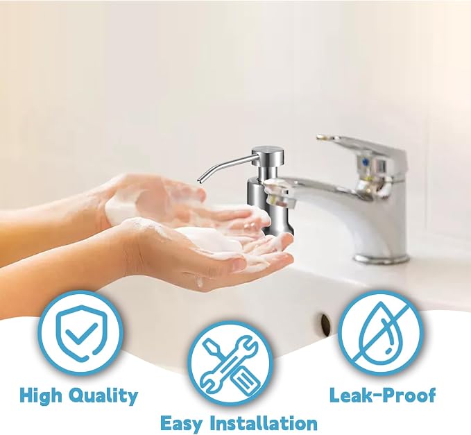 Foaming Soap Dispenser for Kitchen Sink, Kitchen Bathroom Soap Dispenser Pump - Image 3