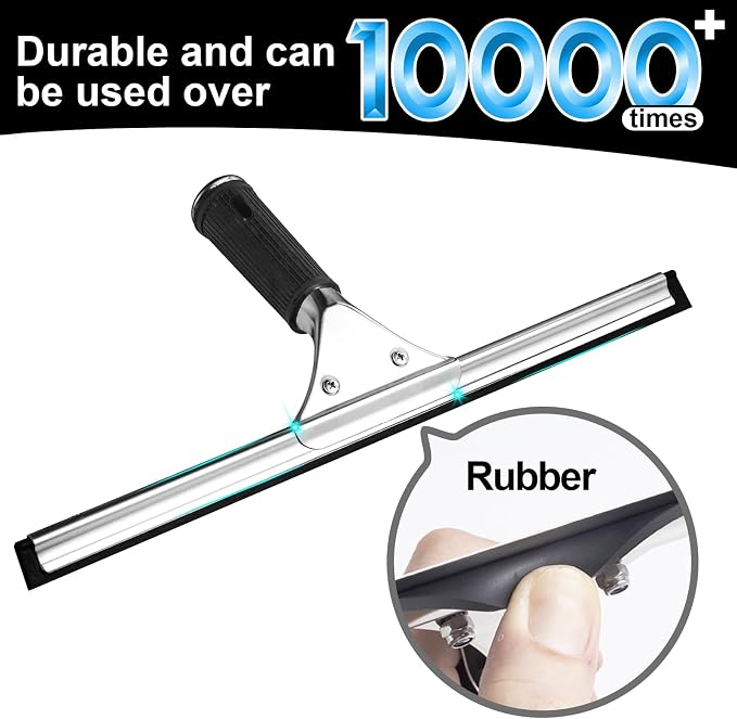 2Pack 14-Inch Multifunctional Rust Proof Window Cleaning Kit. Squeegee - Image 5