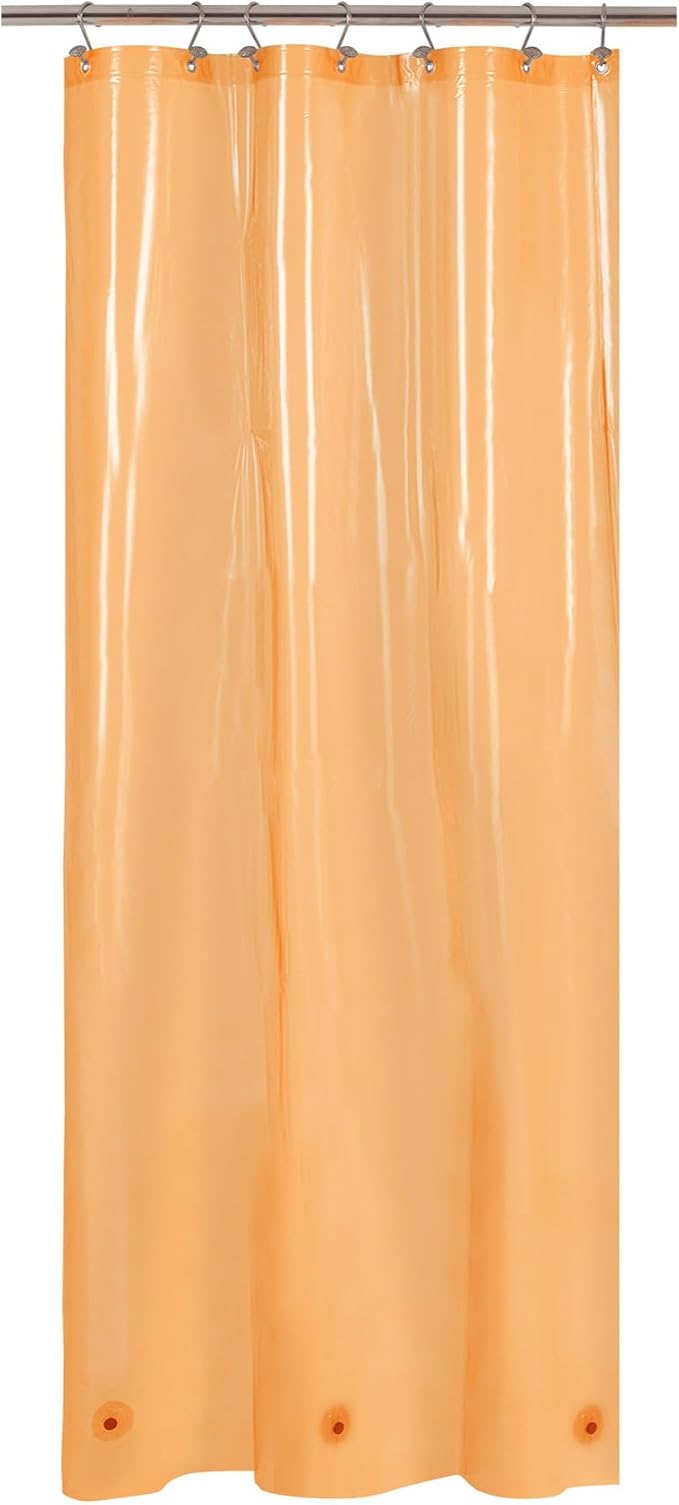 Barossa Design Clear Orange Stall Shower Curtain Liner 36" W x 72" H - Image 8