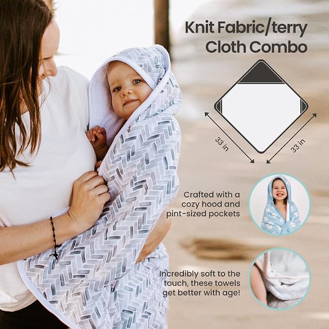 Copper Pearl Hooded Bath Towels Premium Knit/Terry Cloth Baby Towels - Image 3