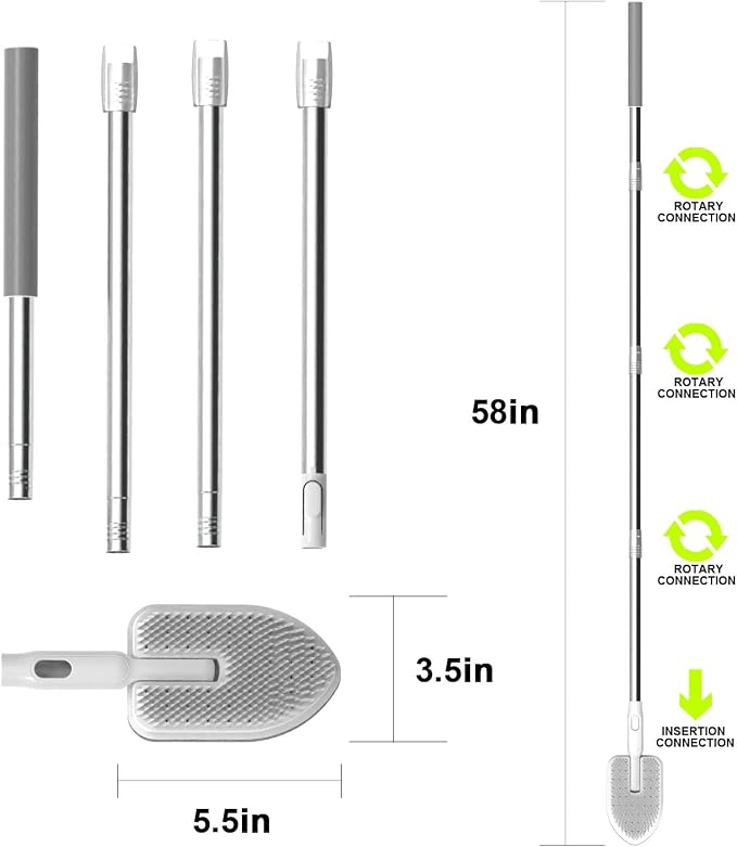 Tub Scrubber Cleaning Brush, Non-Scratch Shower Scrubber - Image 2